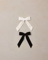 VELVET BOWS SET || BLACK, IVORY