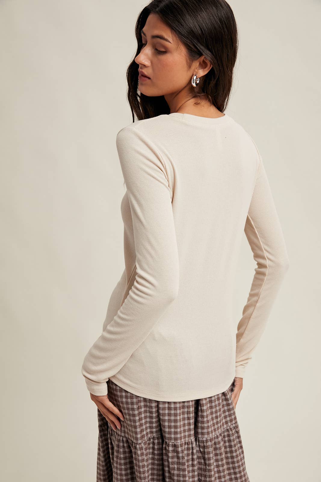 Wren Ribbed Long Sleeve || Oatmeal
