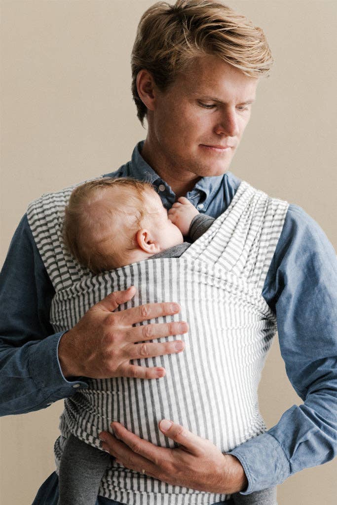 Natural + Grey Stripe Wrap