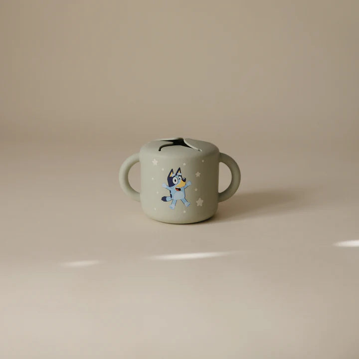 Bluey x Mushie Snack Cup || Bluey Sage