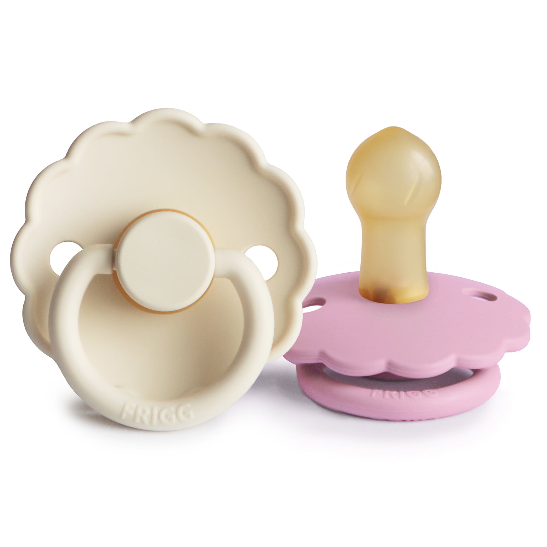 FRIGG Daisy Natural Rubber Pacifier 2pc | Cream/Lupine