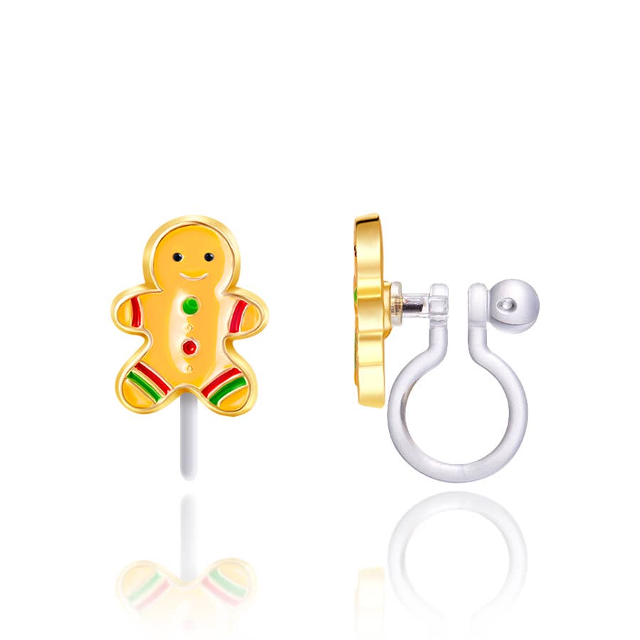 Gingerbread Man | Clip On Earrings