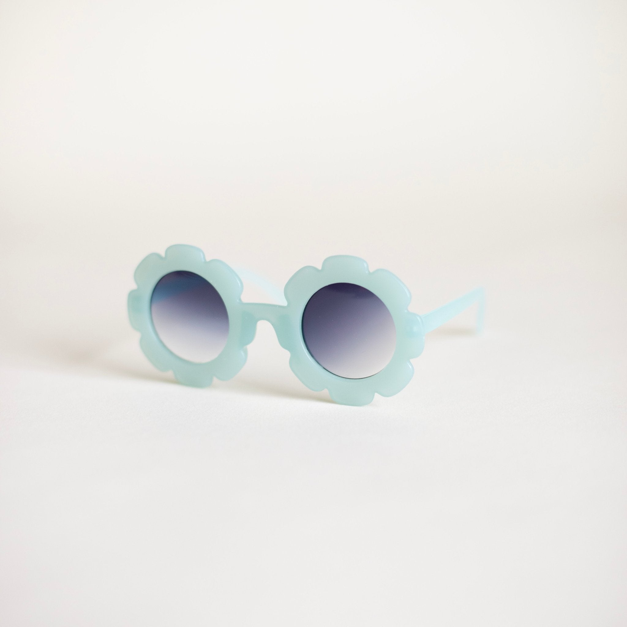 Girls Flower Sunglasses - Clear Green