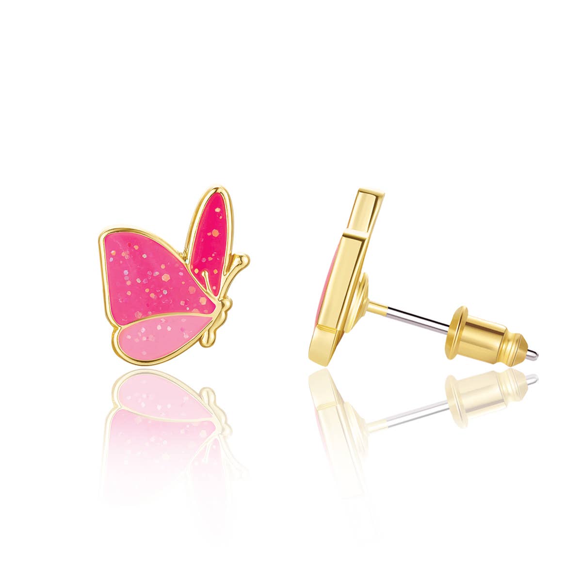 Glitter Butterfly Earrings (Studs)