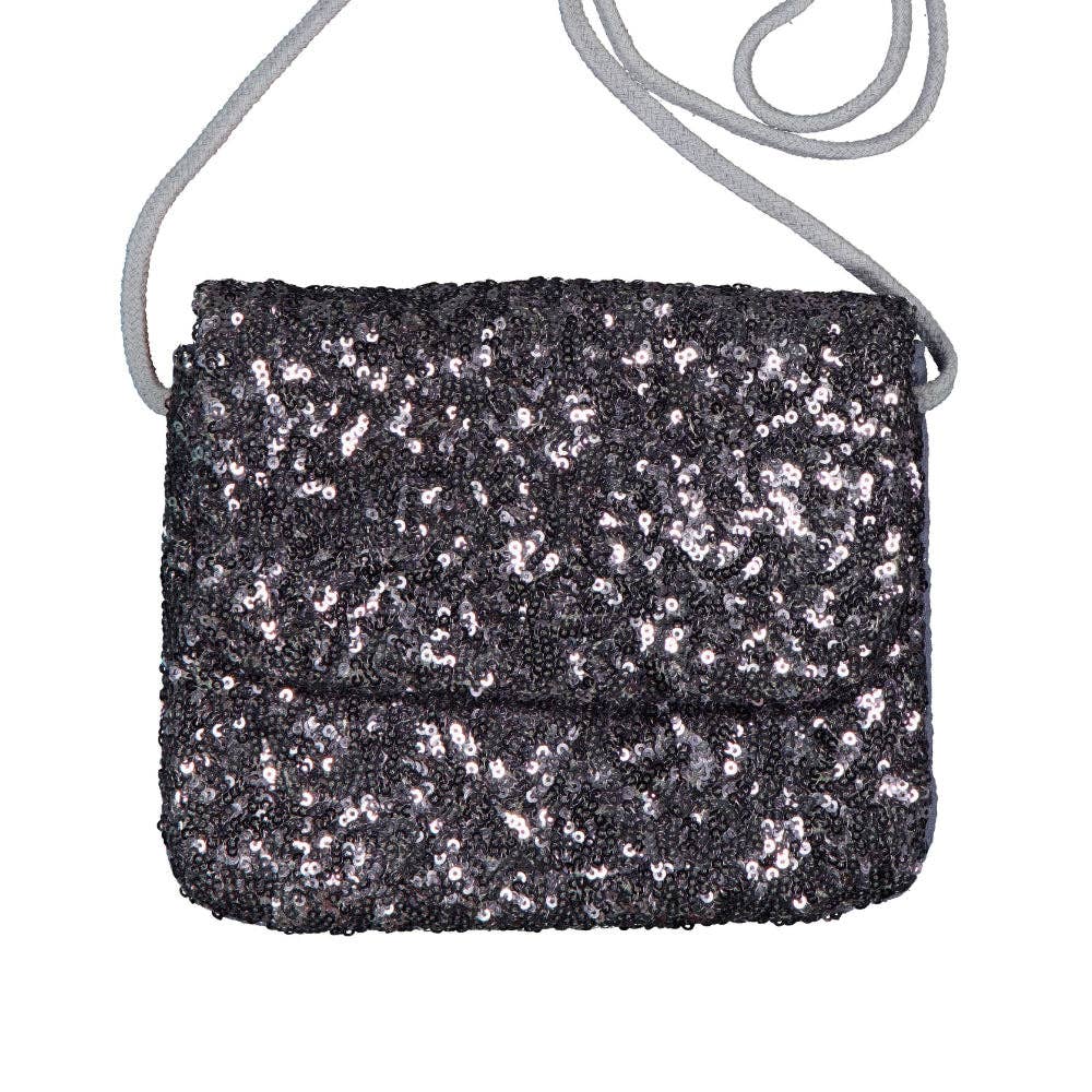 Handbag - Gray sequins