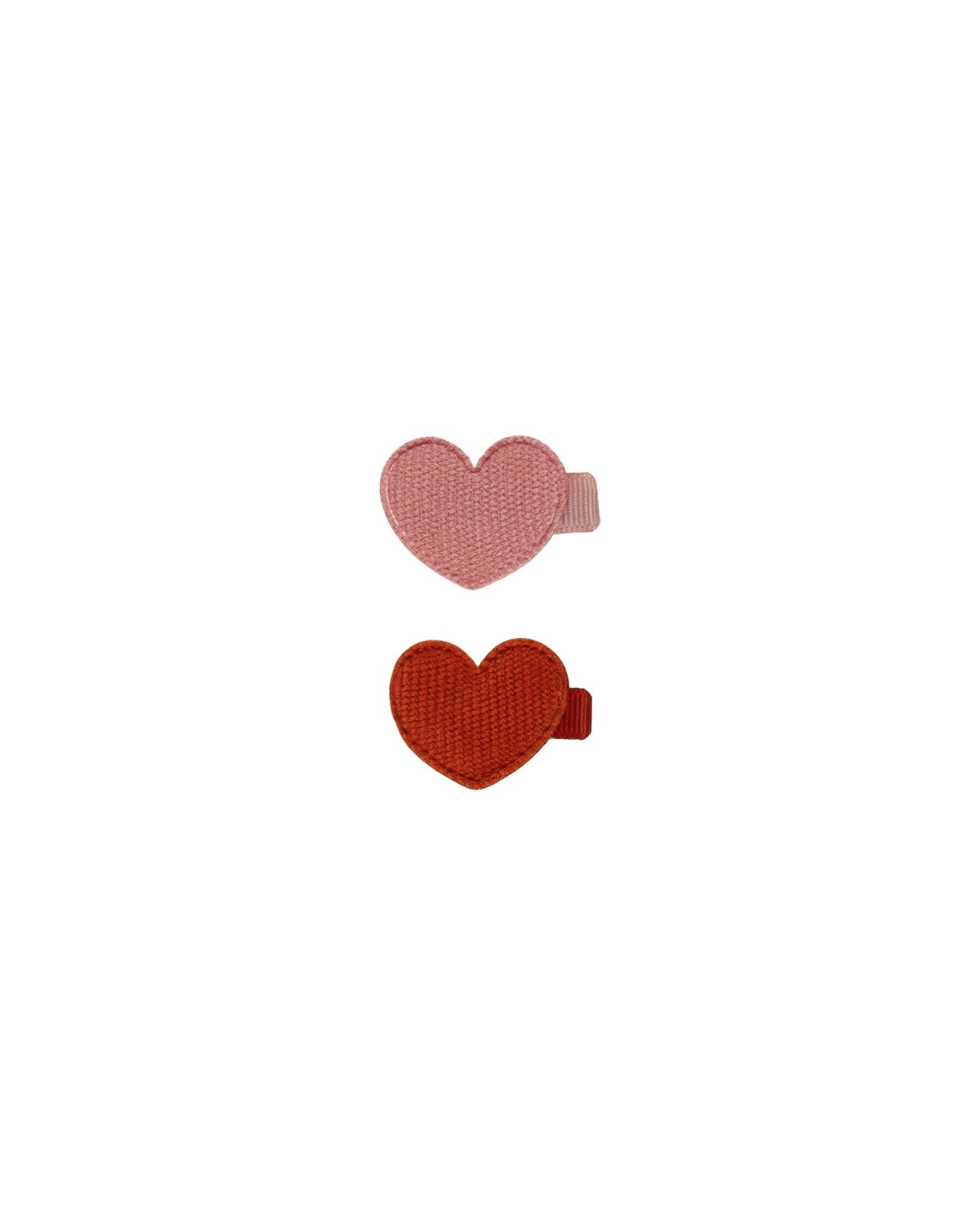 Heart Clips, Set of 2 || Red, Lipstick - Khanh