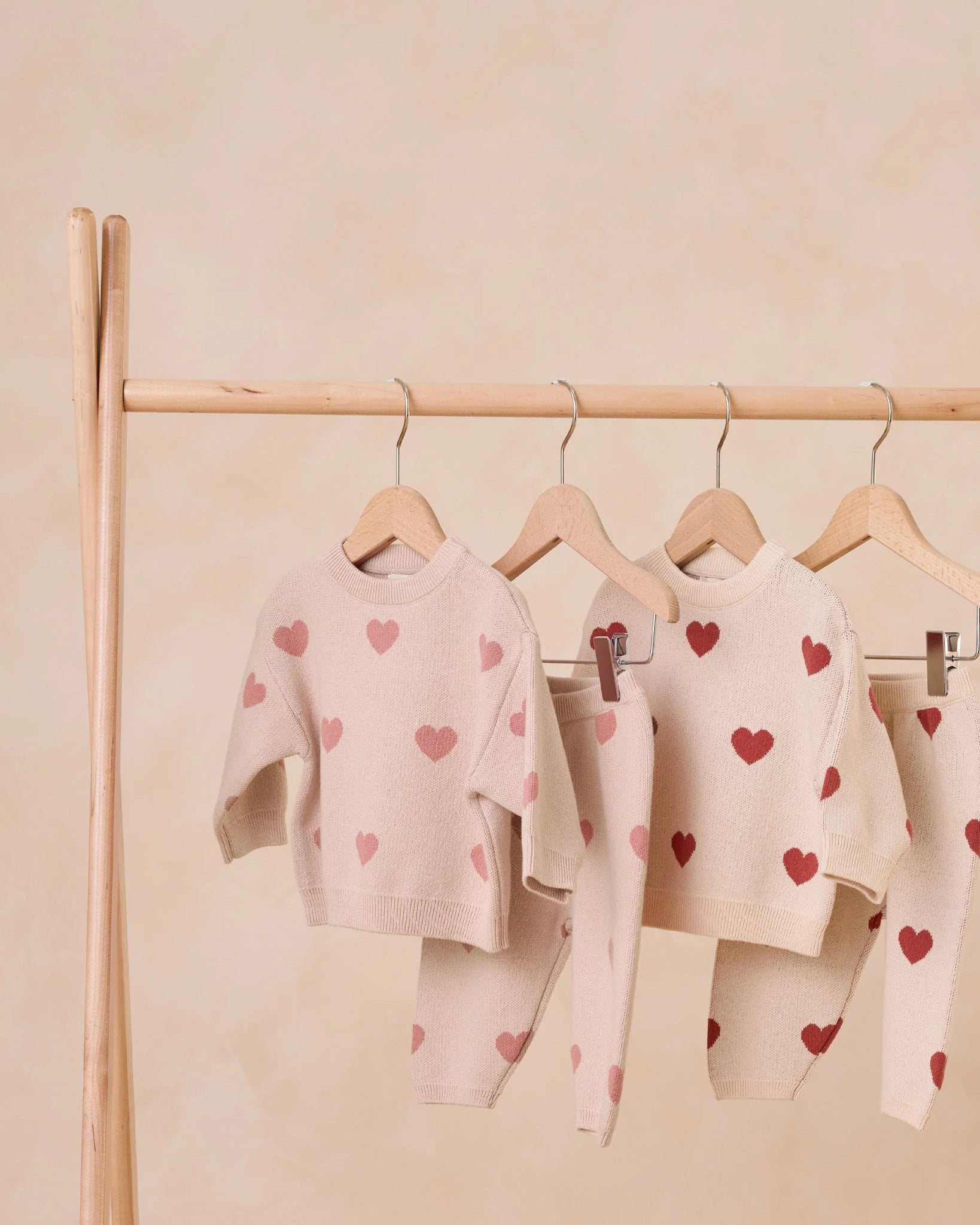 Heart Knit Pants || Natural