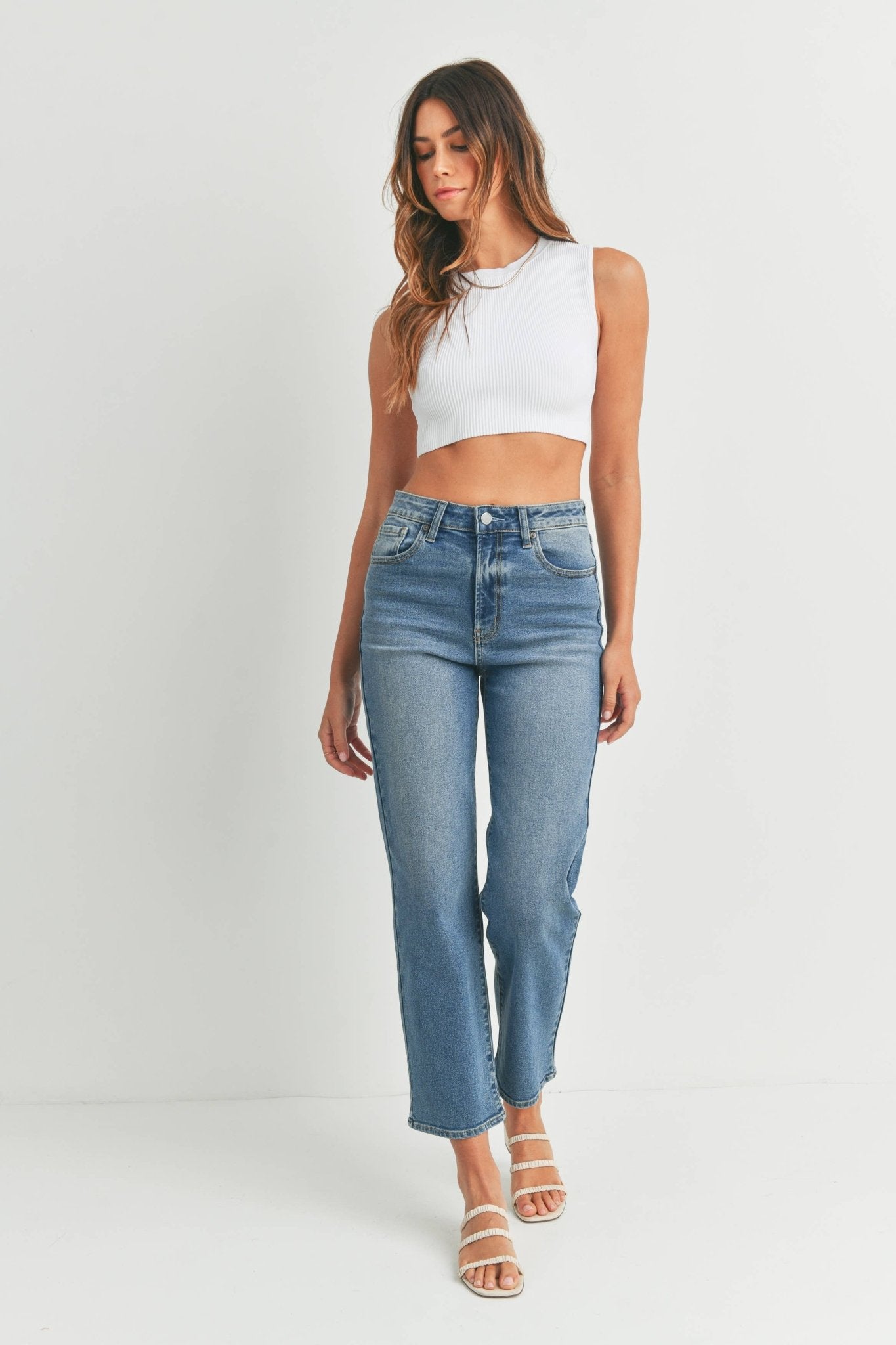 High Rise Vintage Straight Leg Jean