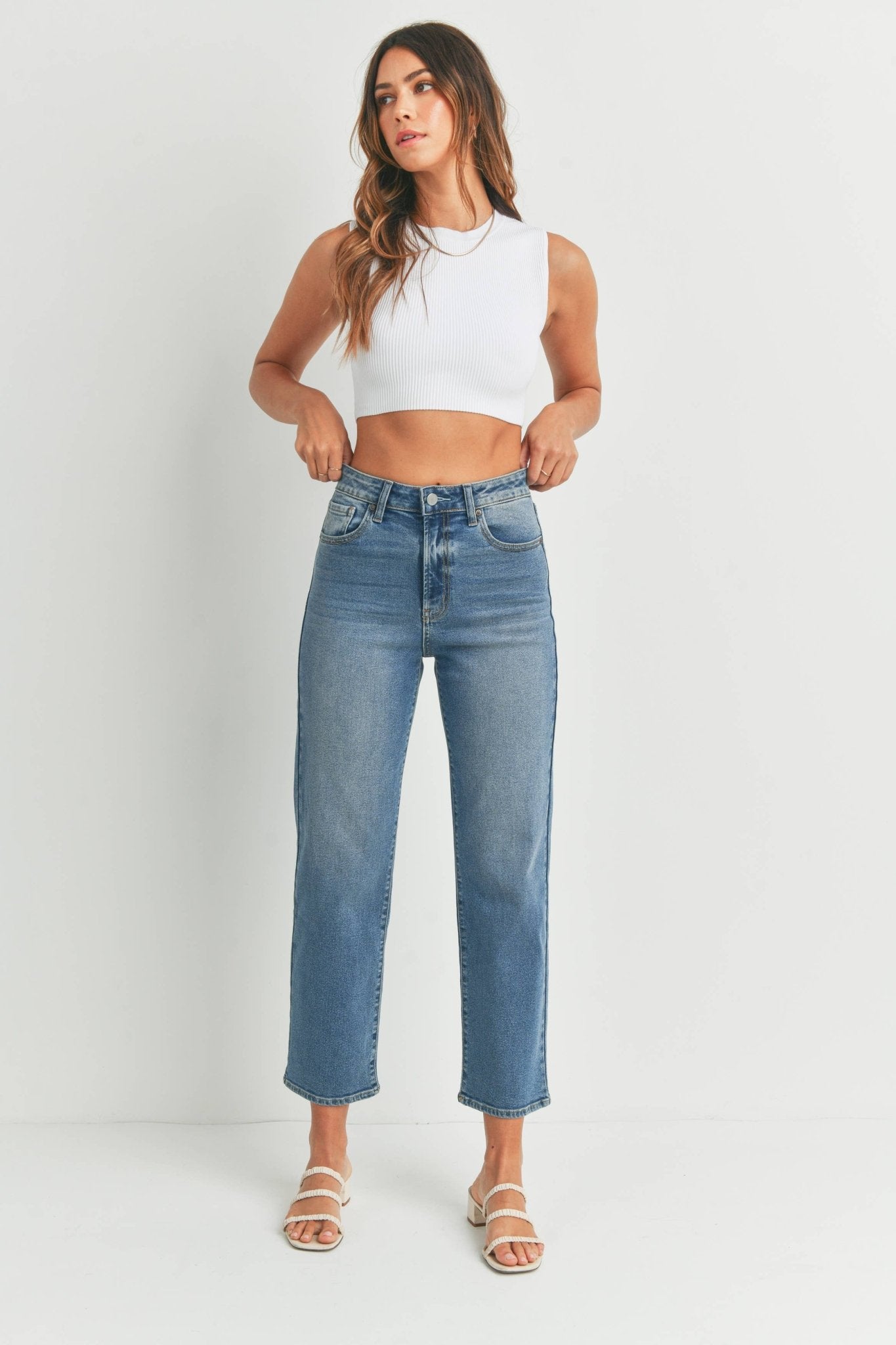 High Rise Vintage Straight Leg Jean