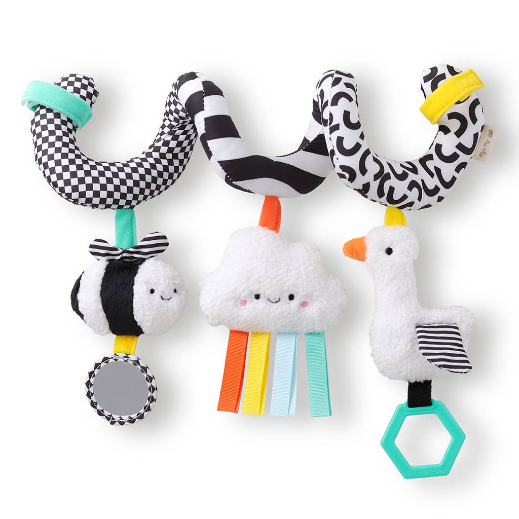 Itzy Bitzy Spiral Car Seat Activity Toy - High Contrast