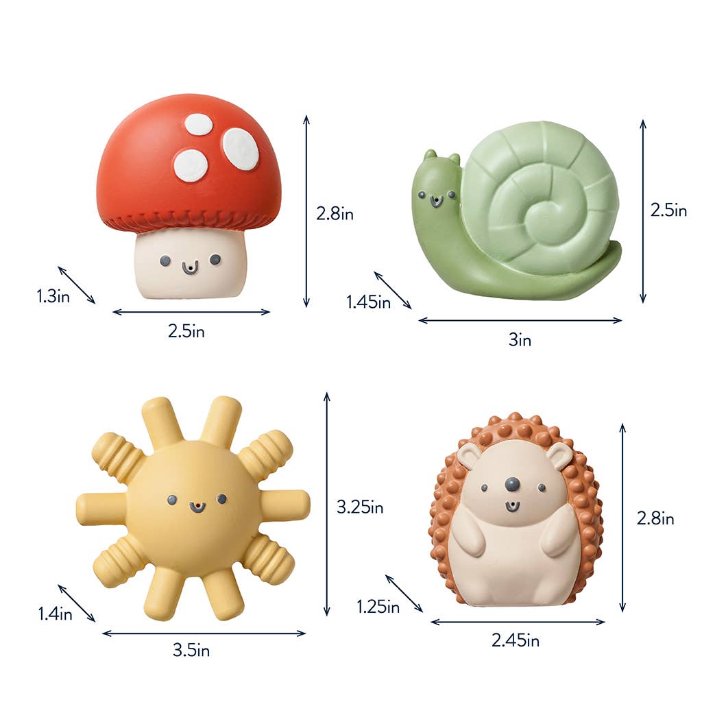 Itzy Squirt™ 4 - pack of Soft Bath Toys