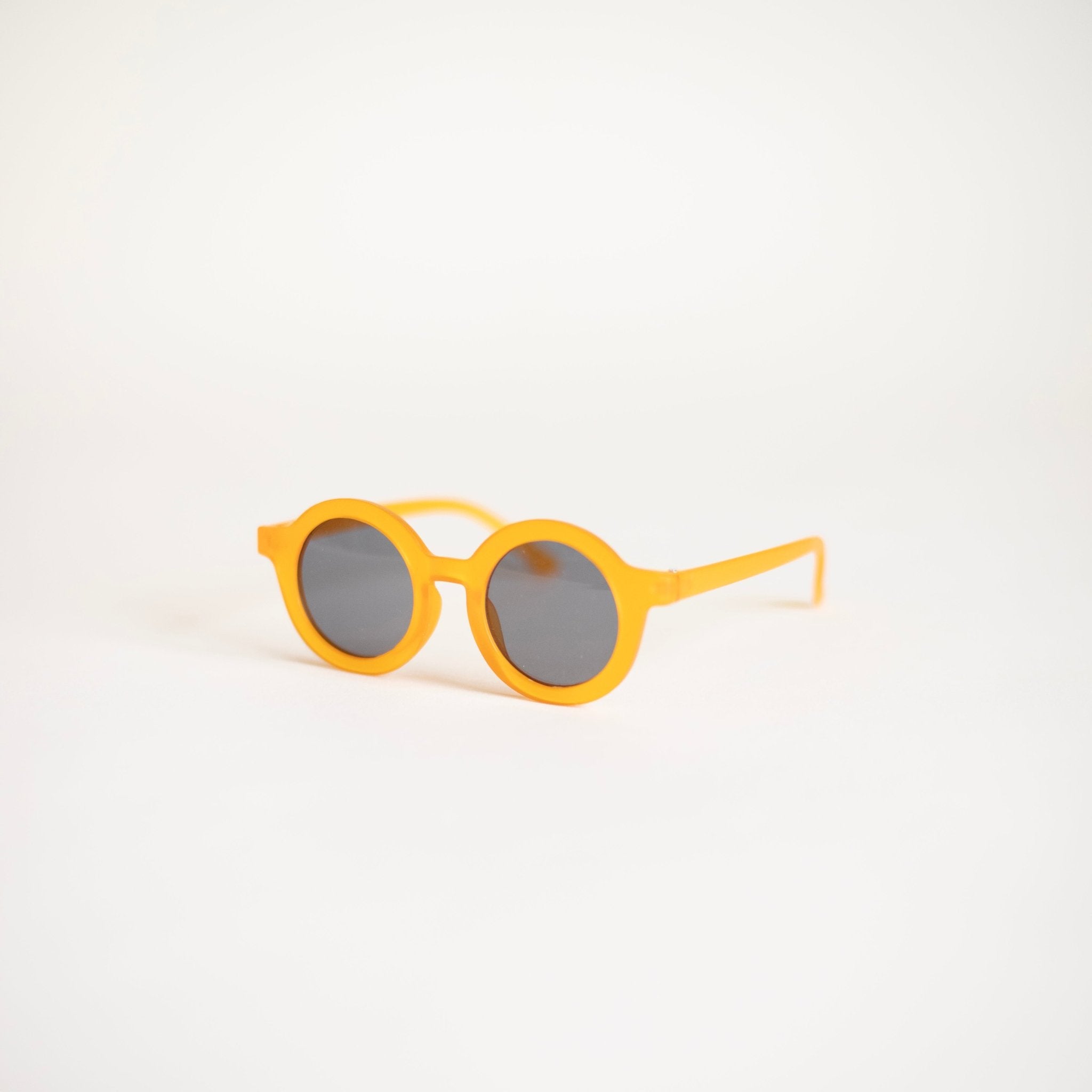 Kids Toddler Round Sunglasses - Clear Mustard
