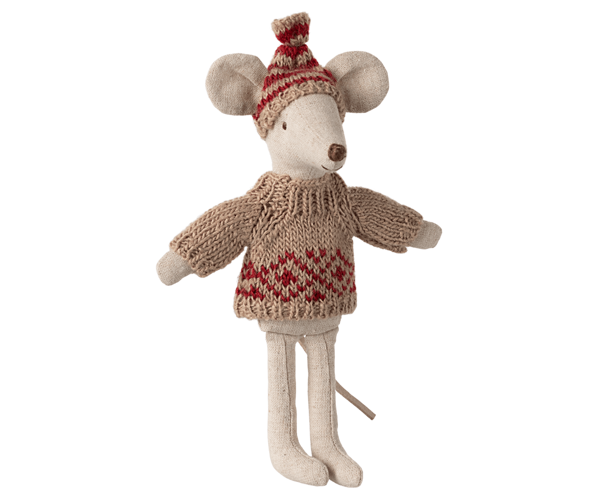 Knitted sweater and hat, Mum mouse