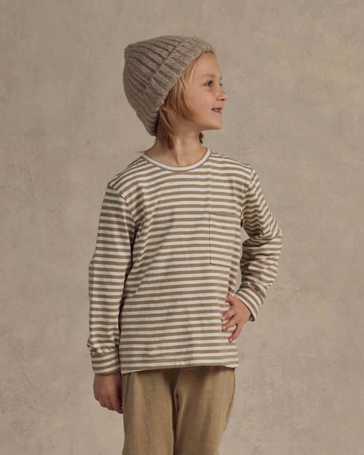 Long Sleeve Skater Tee || Fern Stripe