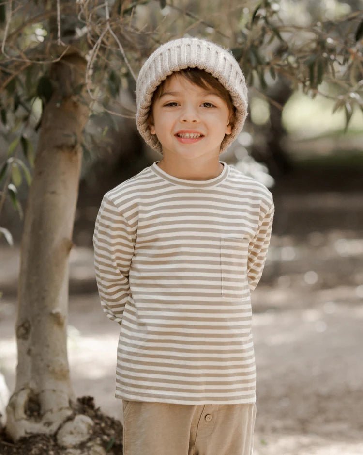 Long Sleeve Skater Tee || Fern Stripe