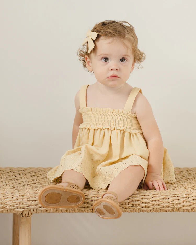 Mae Smocked Top + Bloomer Set || Yellow