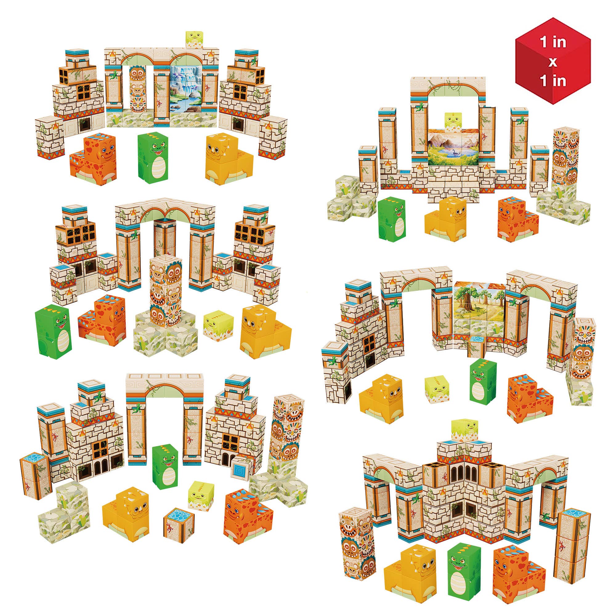 Magnet Cube Dinosaur World Mix & Match Building Block