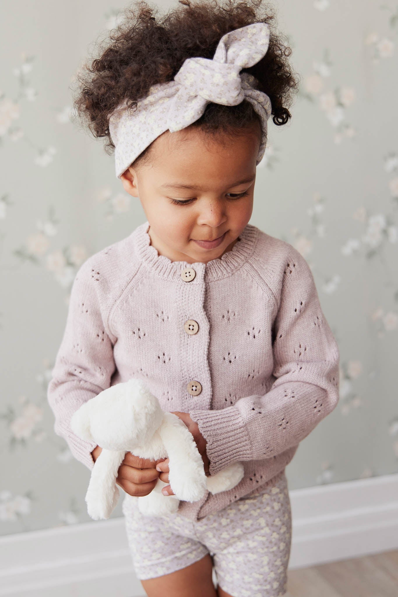 Maisie Cardigan - Dusty Lilac Marle