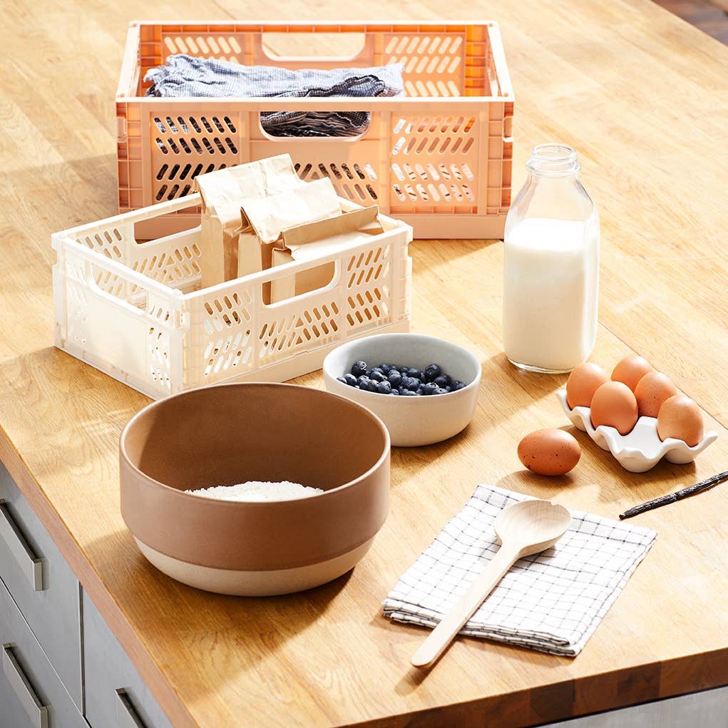 Modern Folding Crate - Medium | Sand