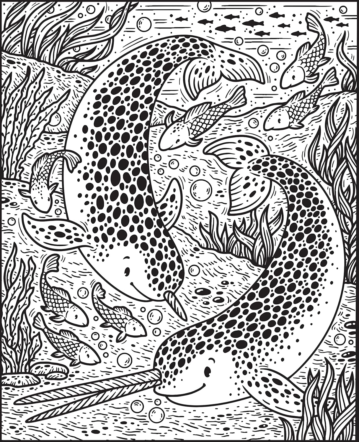 Narwhals and Other Sea Creatures Magic Painting Book