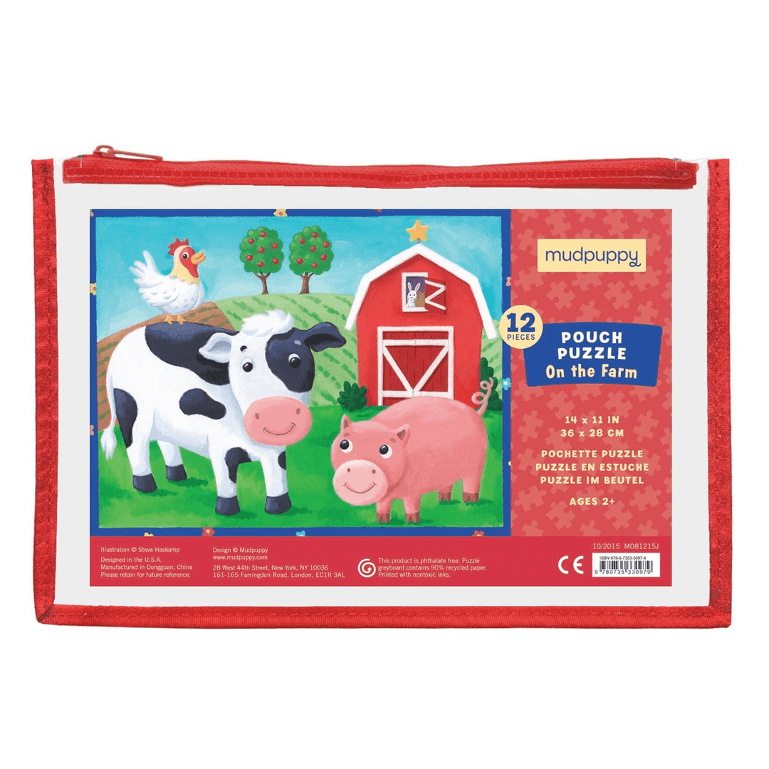 On The Farm 12-Piece Pouch Puzzle