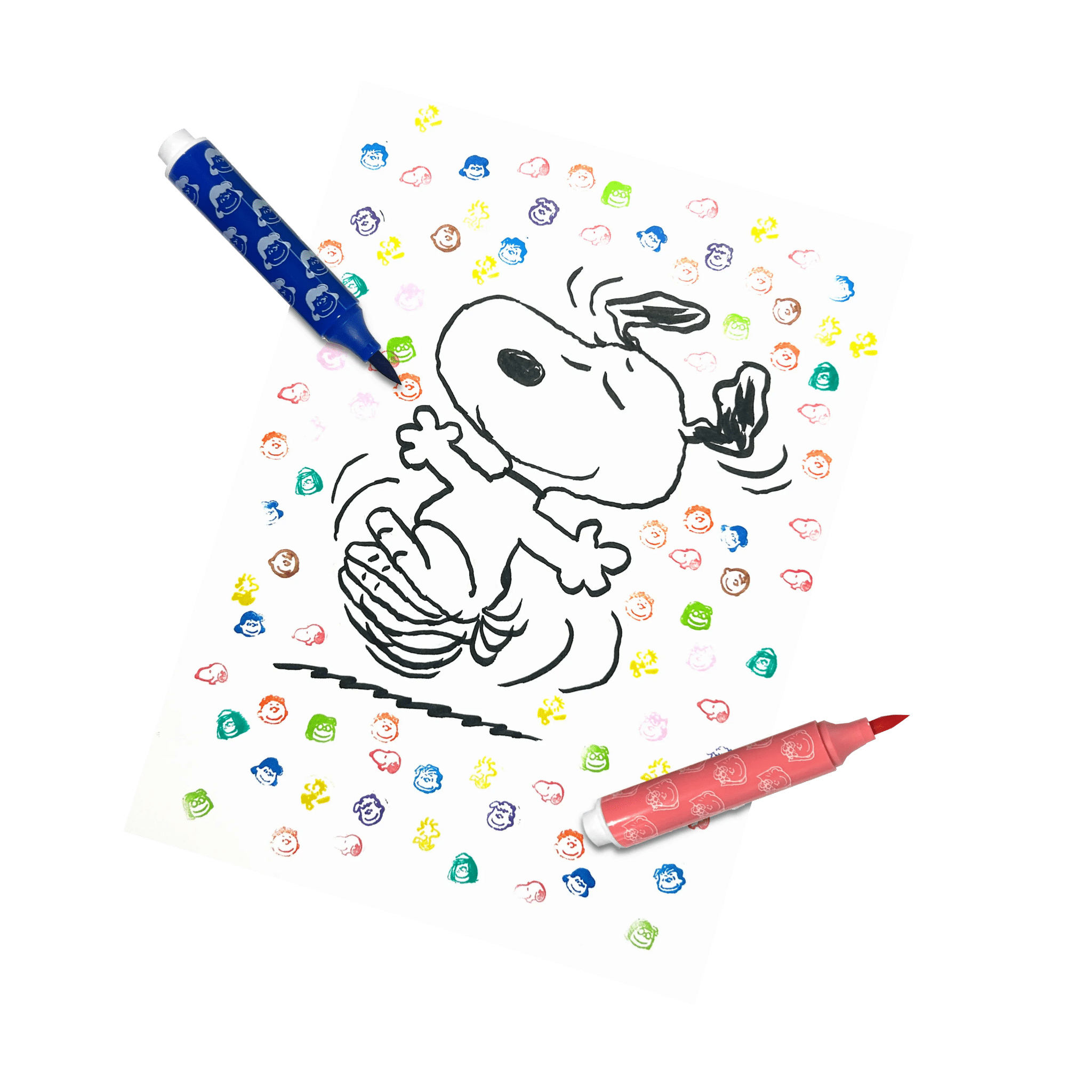 OOLY x Peanuts: Double - Ended Brush & Stamp Markers