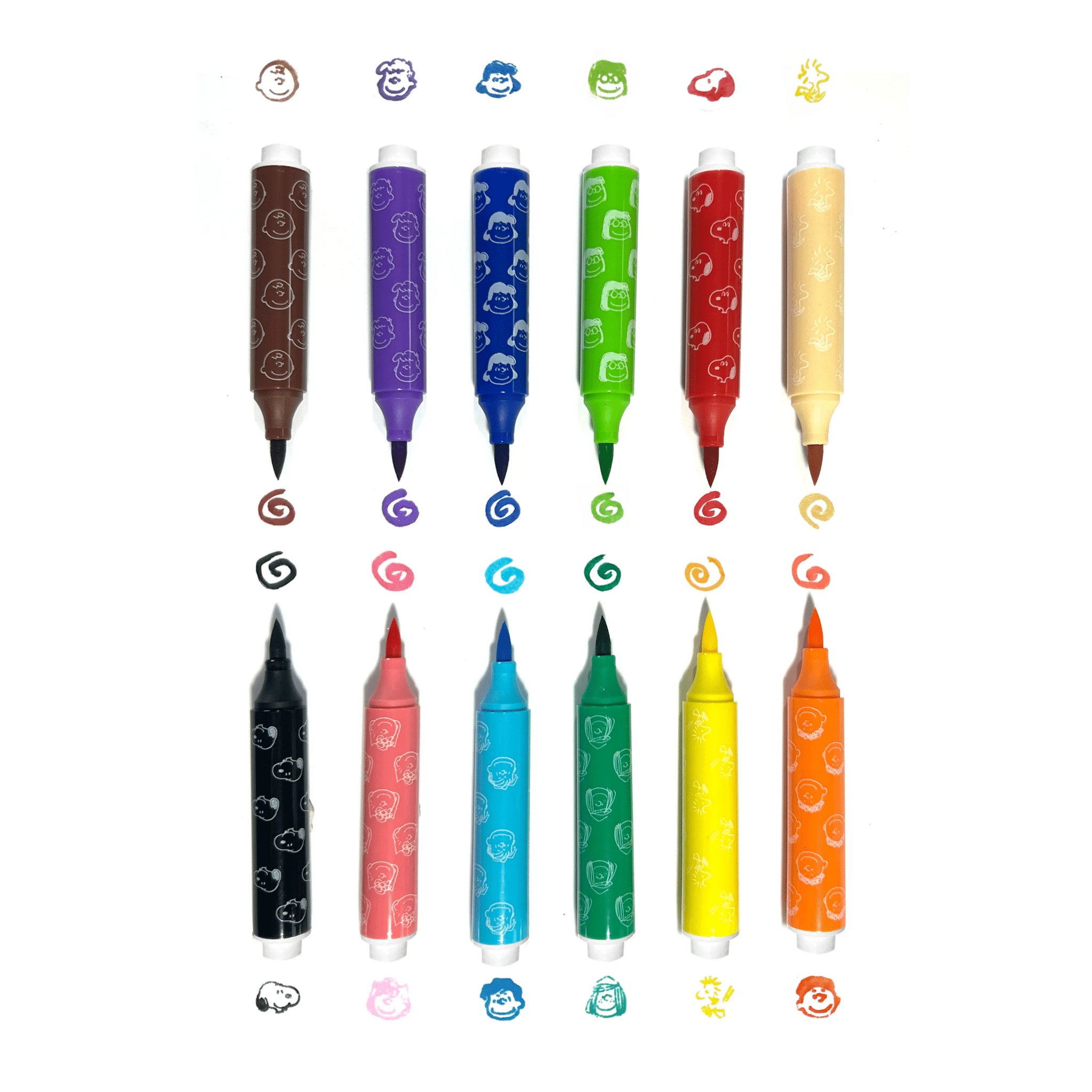 OOLY x Peanuts: Double - Ended Brush & Stamp Markers