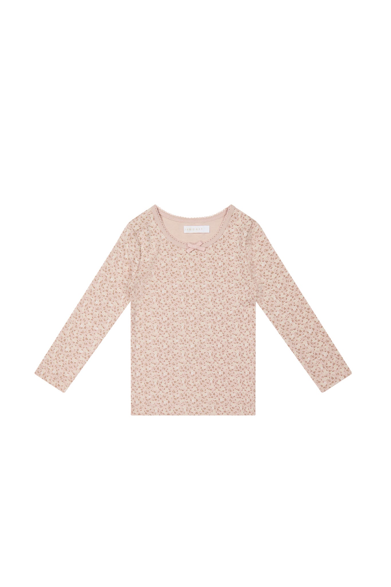 Organic Cotton Bridget Long Sleeve Top - Rosalie Field Rose Dust