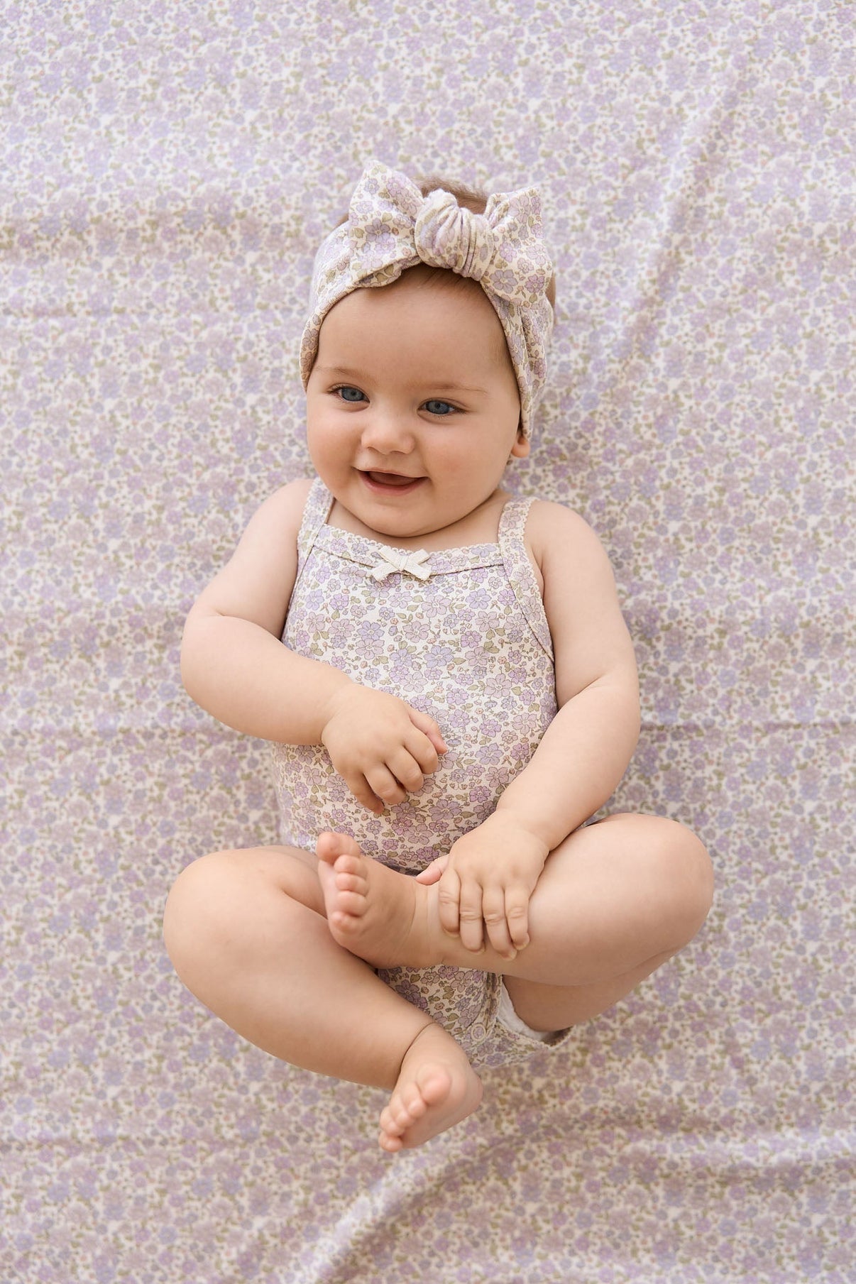 Organic Cotton Bridget Singlet Bodysuit || Chloe Lavender