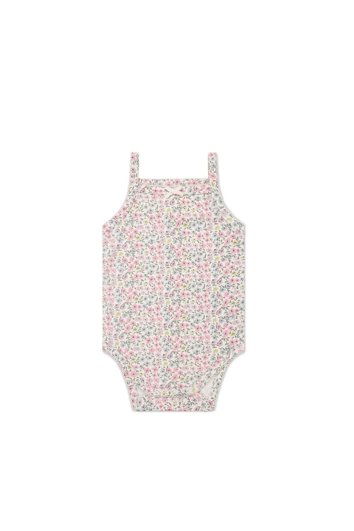 Organic Cotton Bridget Singlet Bodysuit || Fifi Mini Slightly Pink