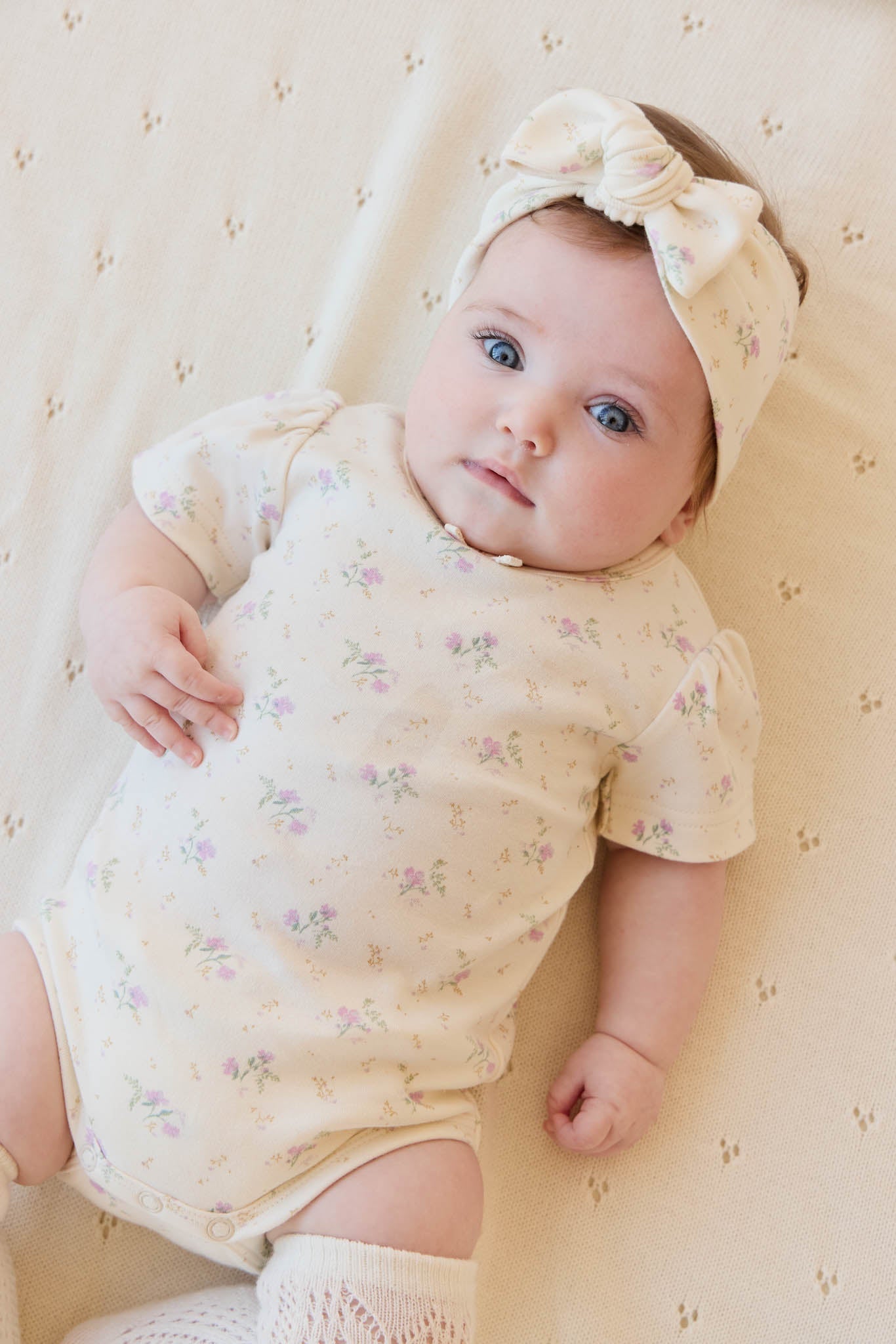 Organic Cotton Cap Sleeve Bodysuit || Thelma Orchid