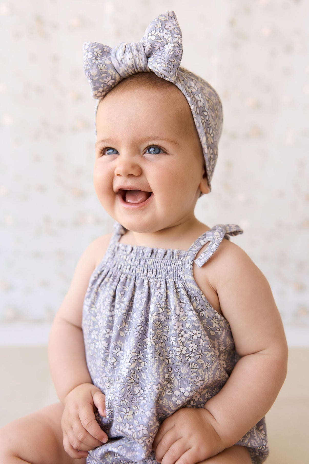 Organic Cotton Cassie Playsuit || April Lilac- LAST 0/3M & 3/6M