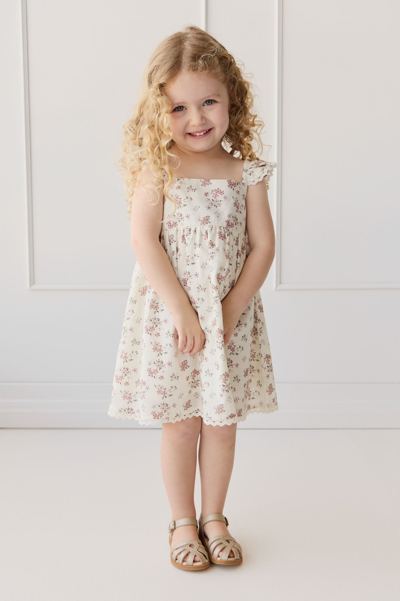 Organic Cotton Elodie Dress || Selena Blush