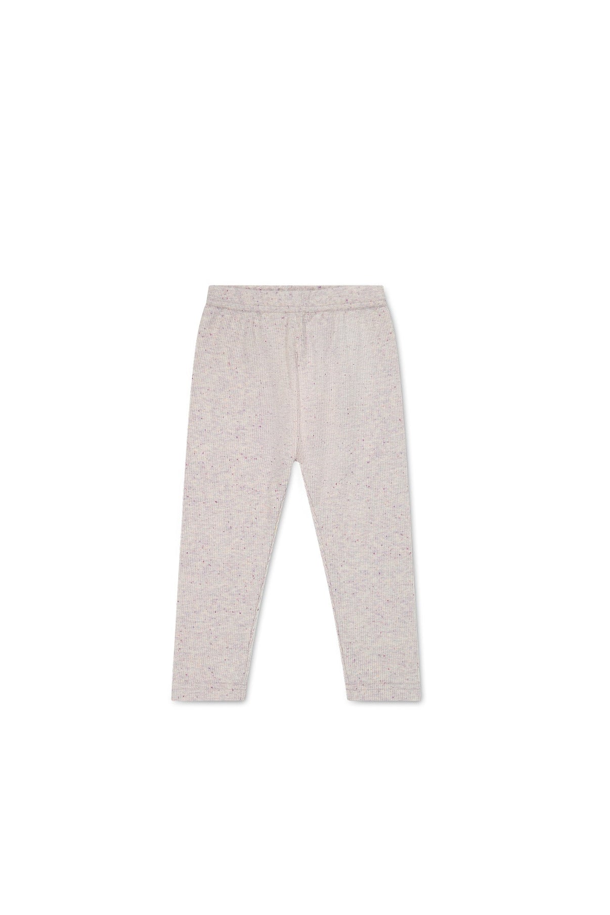 Organic Cotton Fine Rib Legging || Lavender Fleck