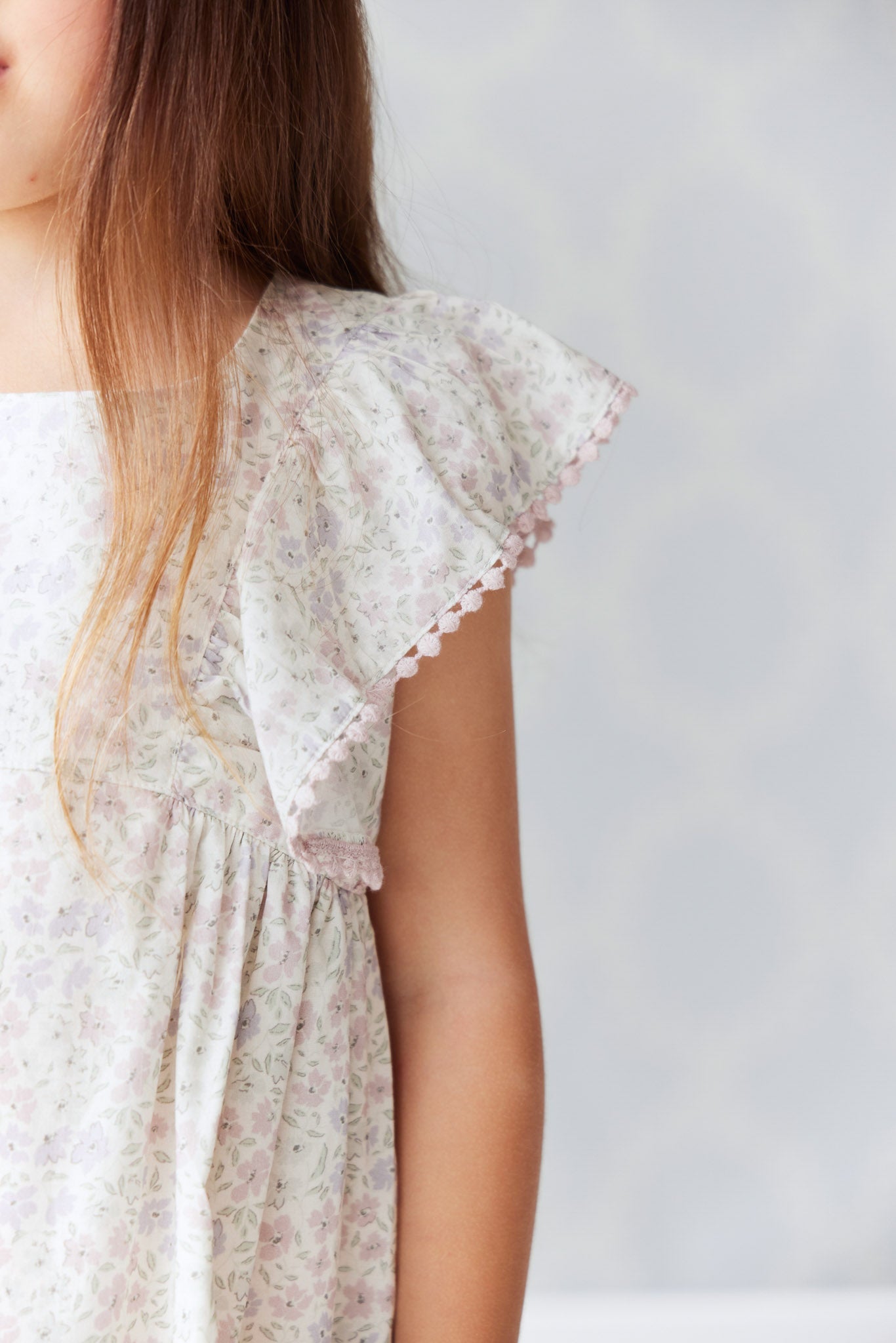 Organic Cotton Gabrielle Dress - Fifi Lilac