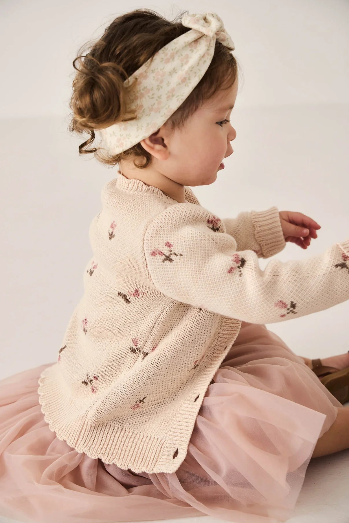 Organic Cotton Headband || Rosalie Floral Mauve