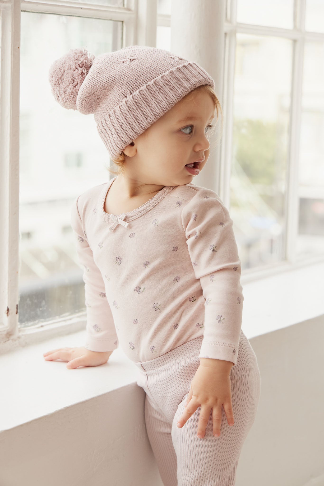 Organic Cotton Long Sleeve Bodysuit || Meredith Violet