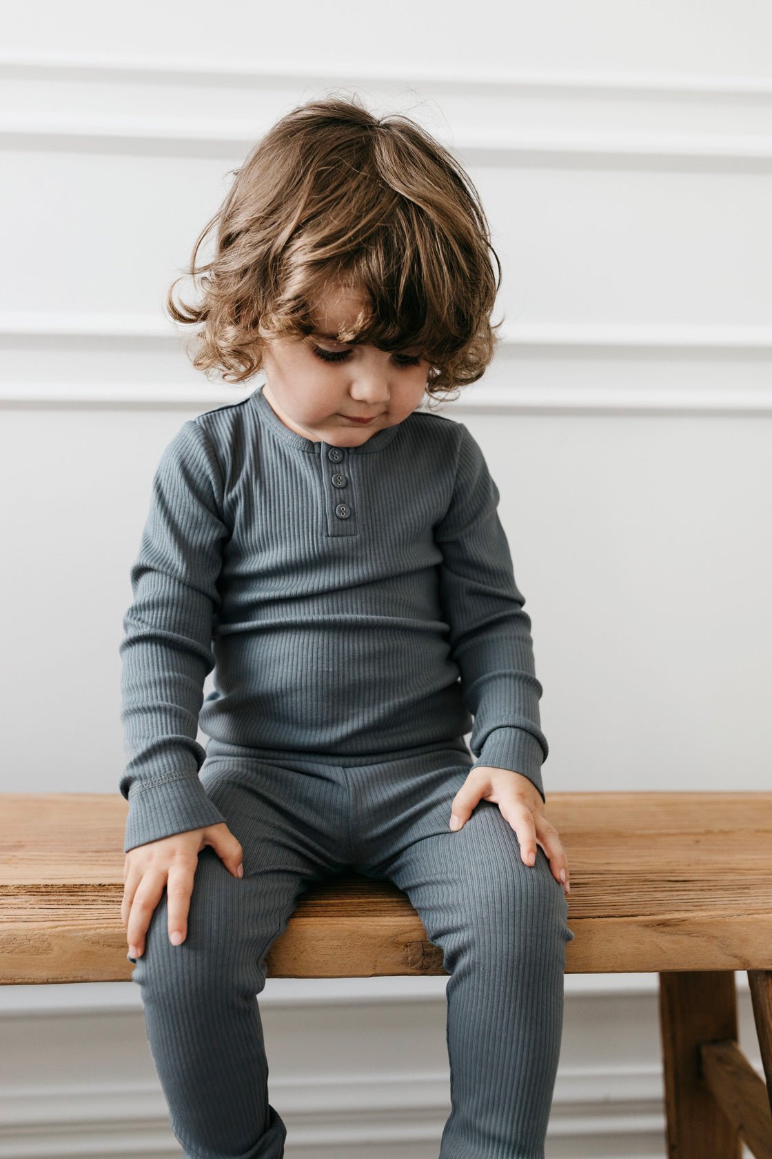 Organic Cotton Modal Elastane Legging - Smoke