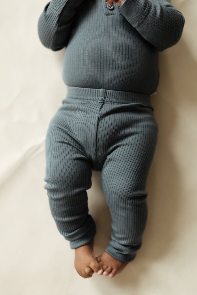 Organic Cotton Modal Elastane Legging - Smoke