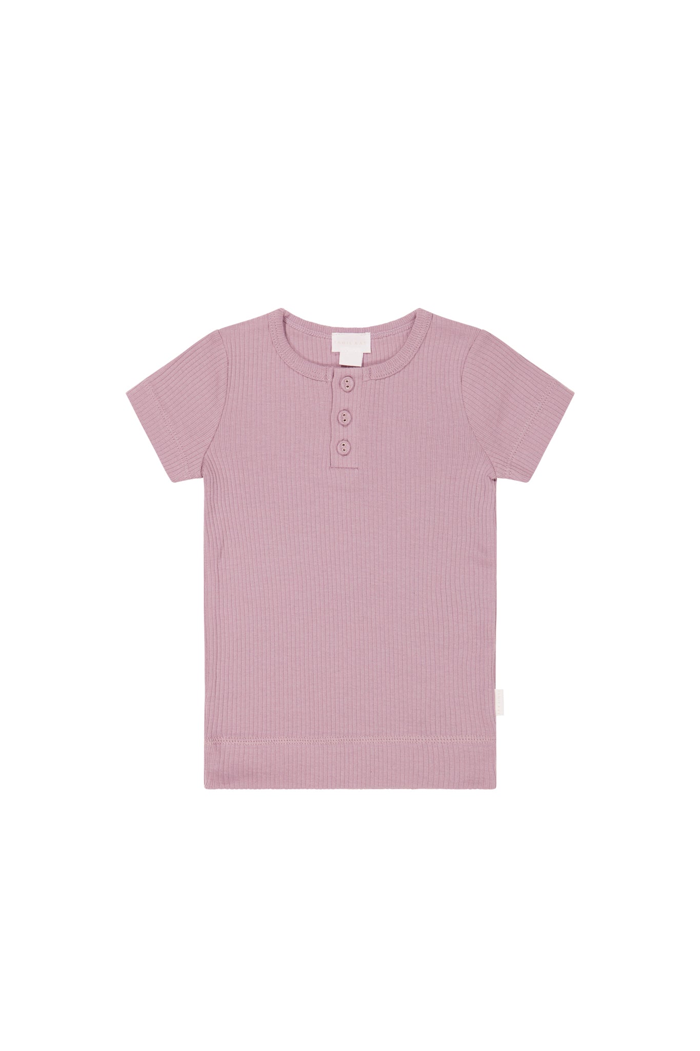 Organic Cotton Modal Henley Tee - Vintage Violet - Khanh