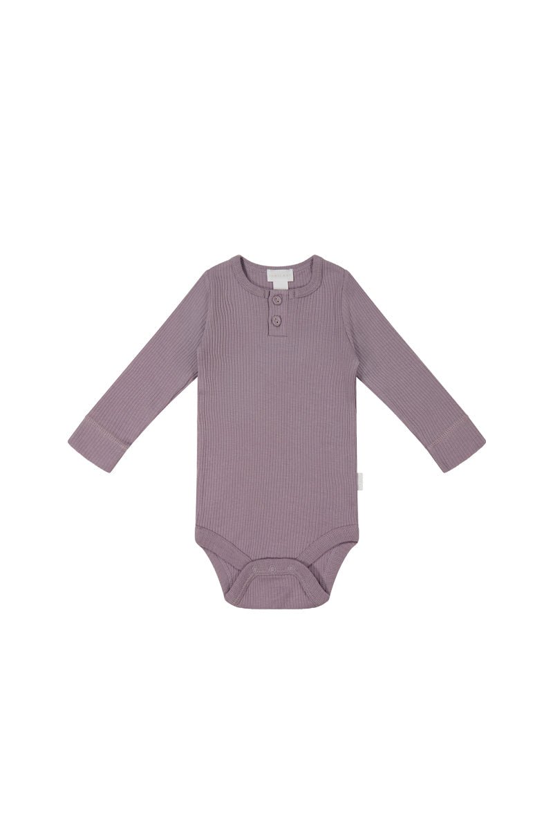 Organic Cotton Modal Long Sleeve Bodysuit - Daisy