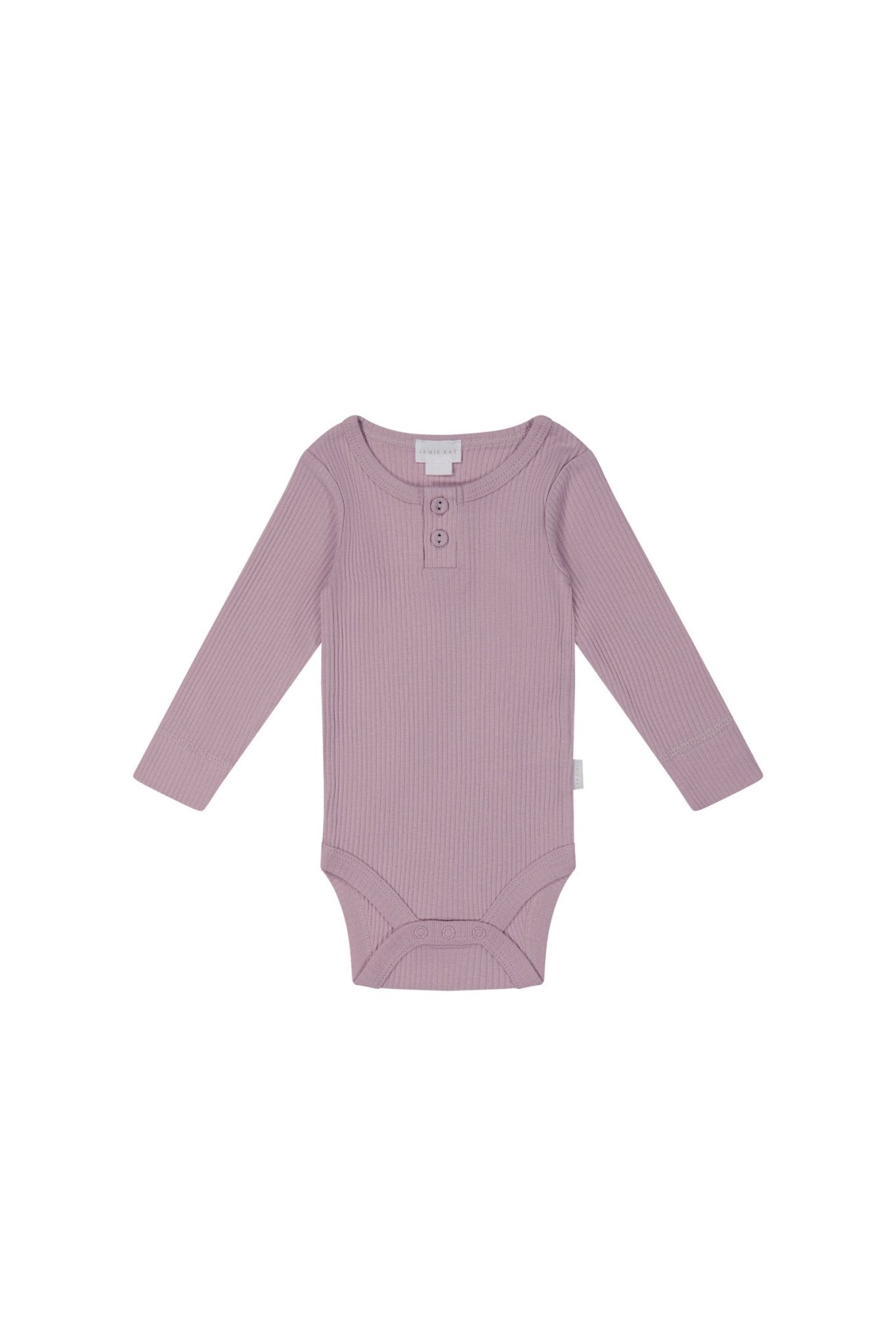 Organic Cotton Modal Long Sleeve Bodysuit - Periwinkle