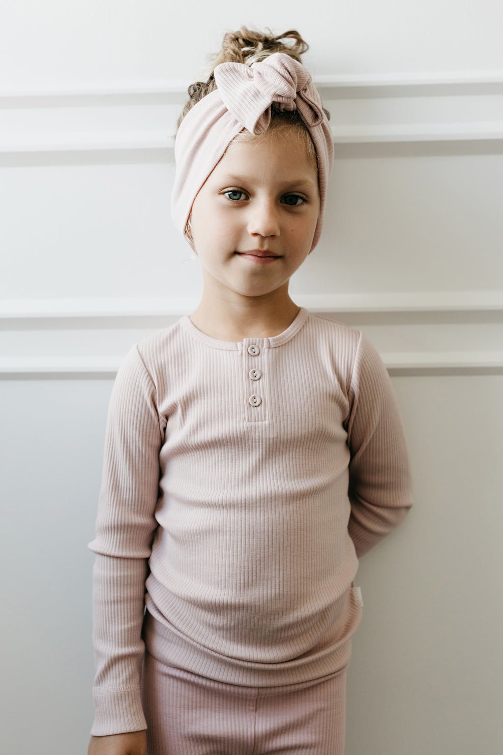 Organic Cotton Modal Long Sleeve Henley - Rosie