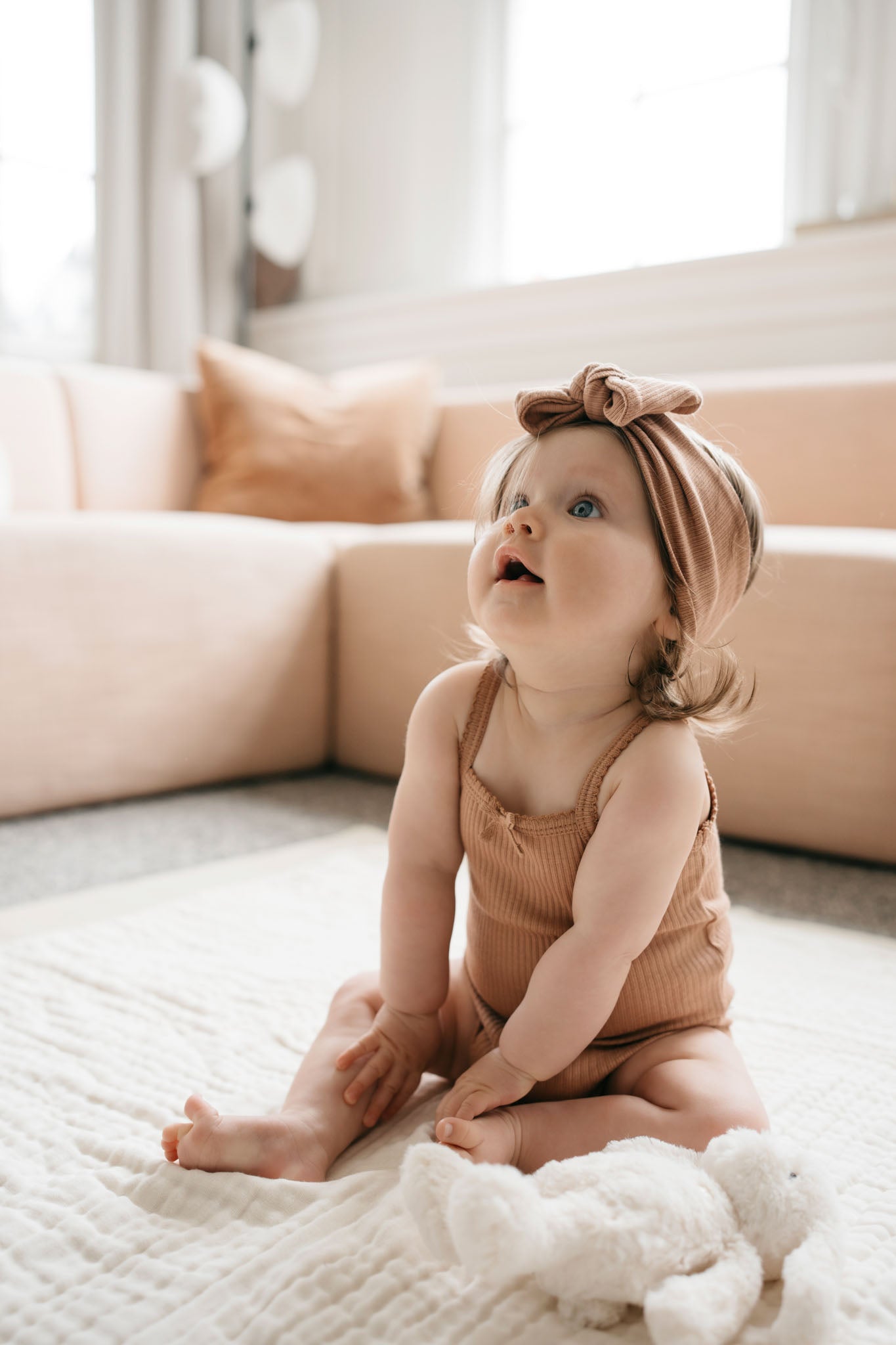 Organic Cotton Modal Singlet Bodysuit - Desert