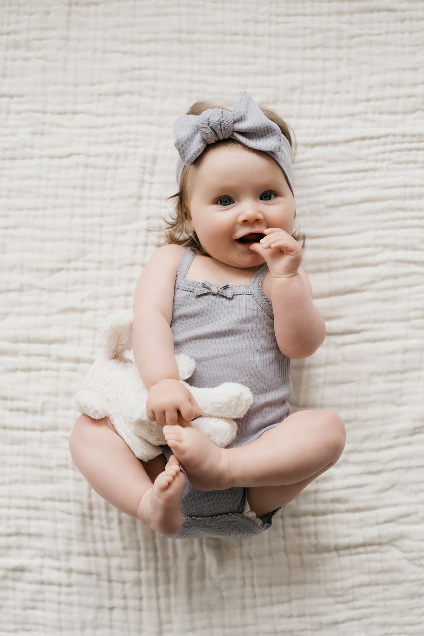Organic Cotton Modal Singlet Bodysuit - Moon