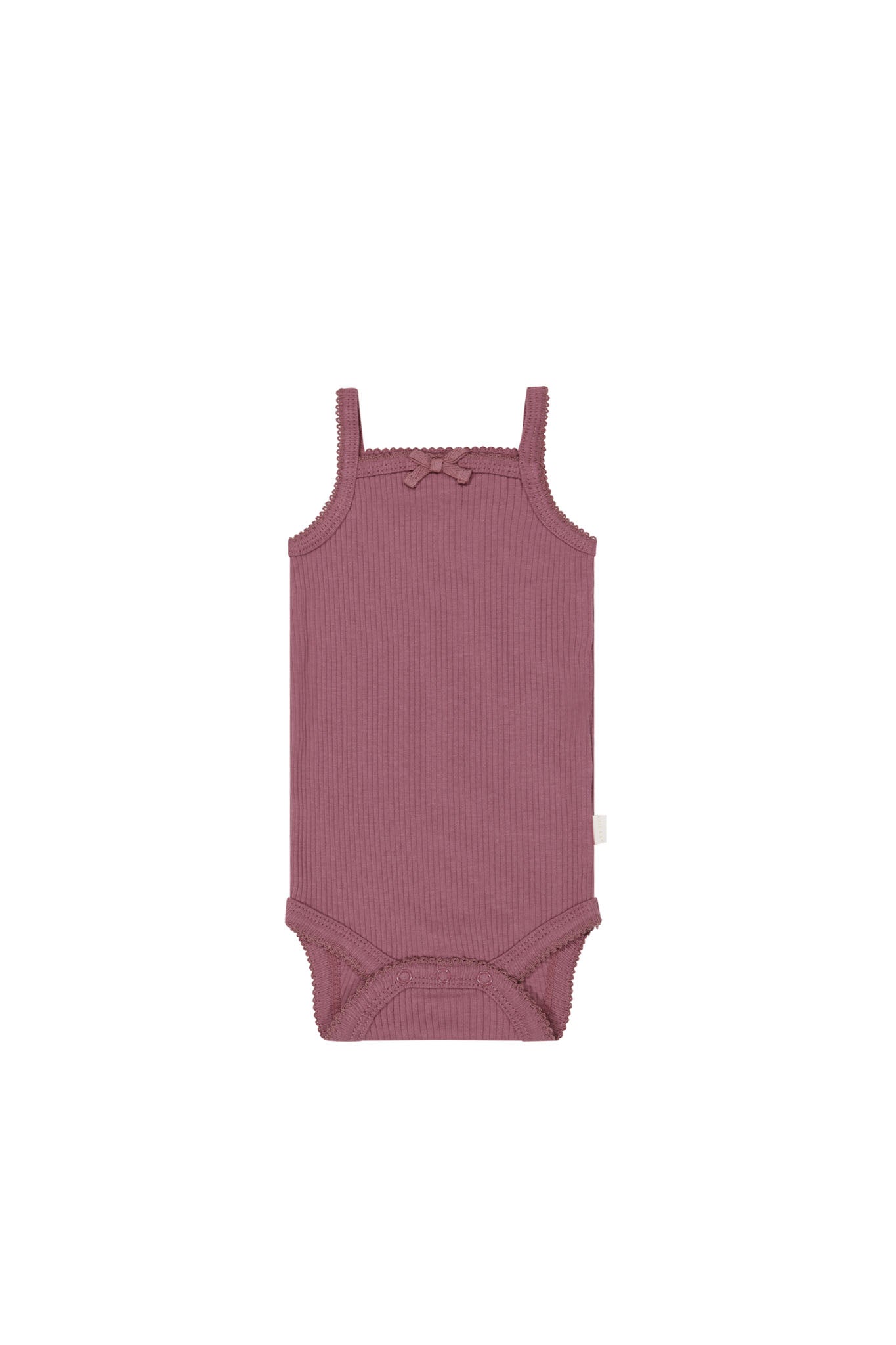 Organic Cotton Modal Singlet Bodysuit - Rosette