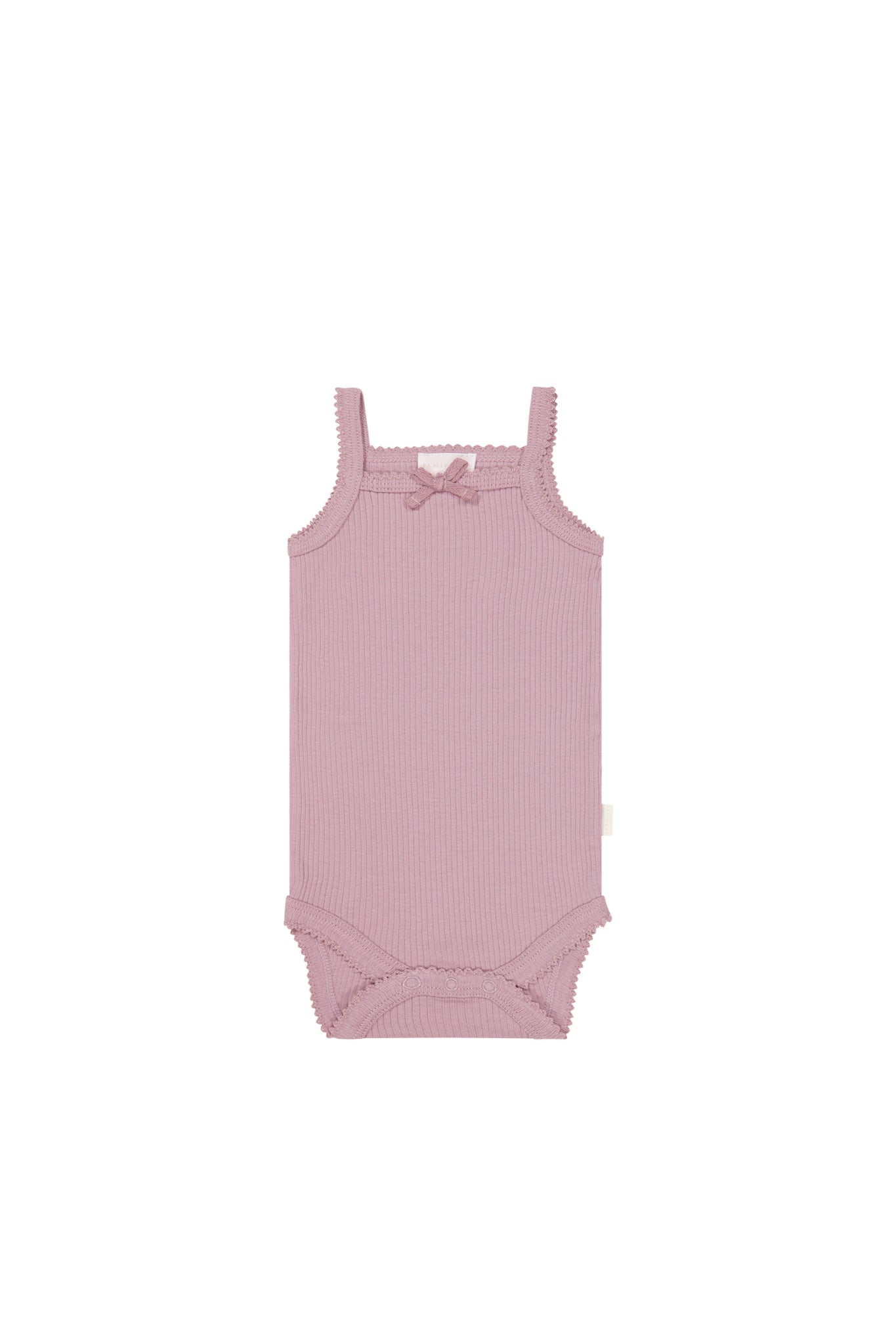 Organic Cotton Modal Singlet Bodysuit - Vintage Violet
