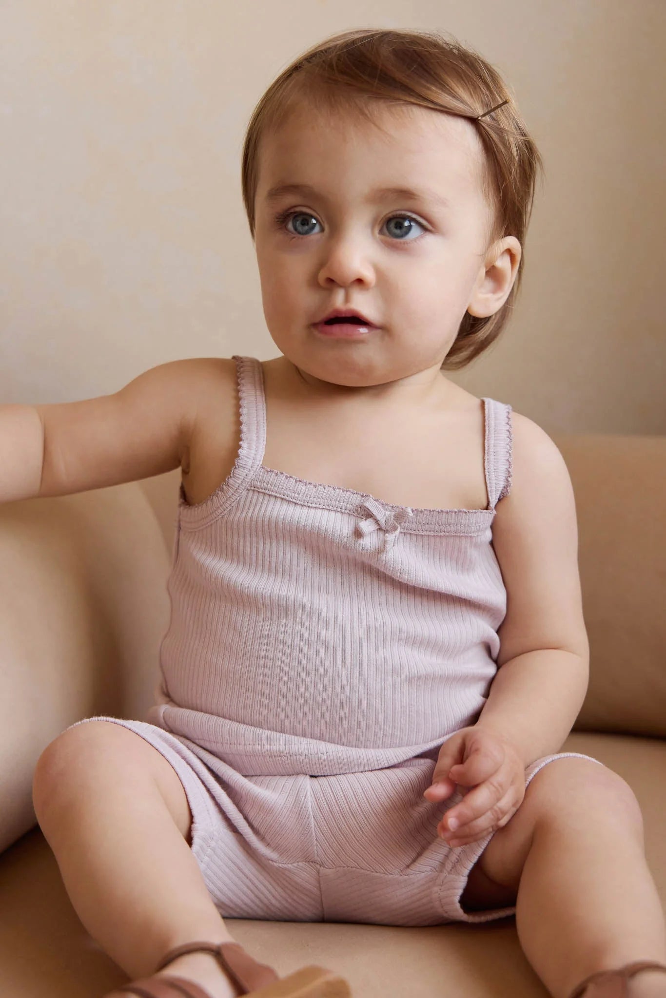 Organic Cotton Modal Singlet || Violet Tint