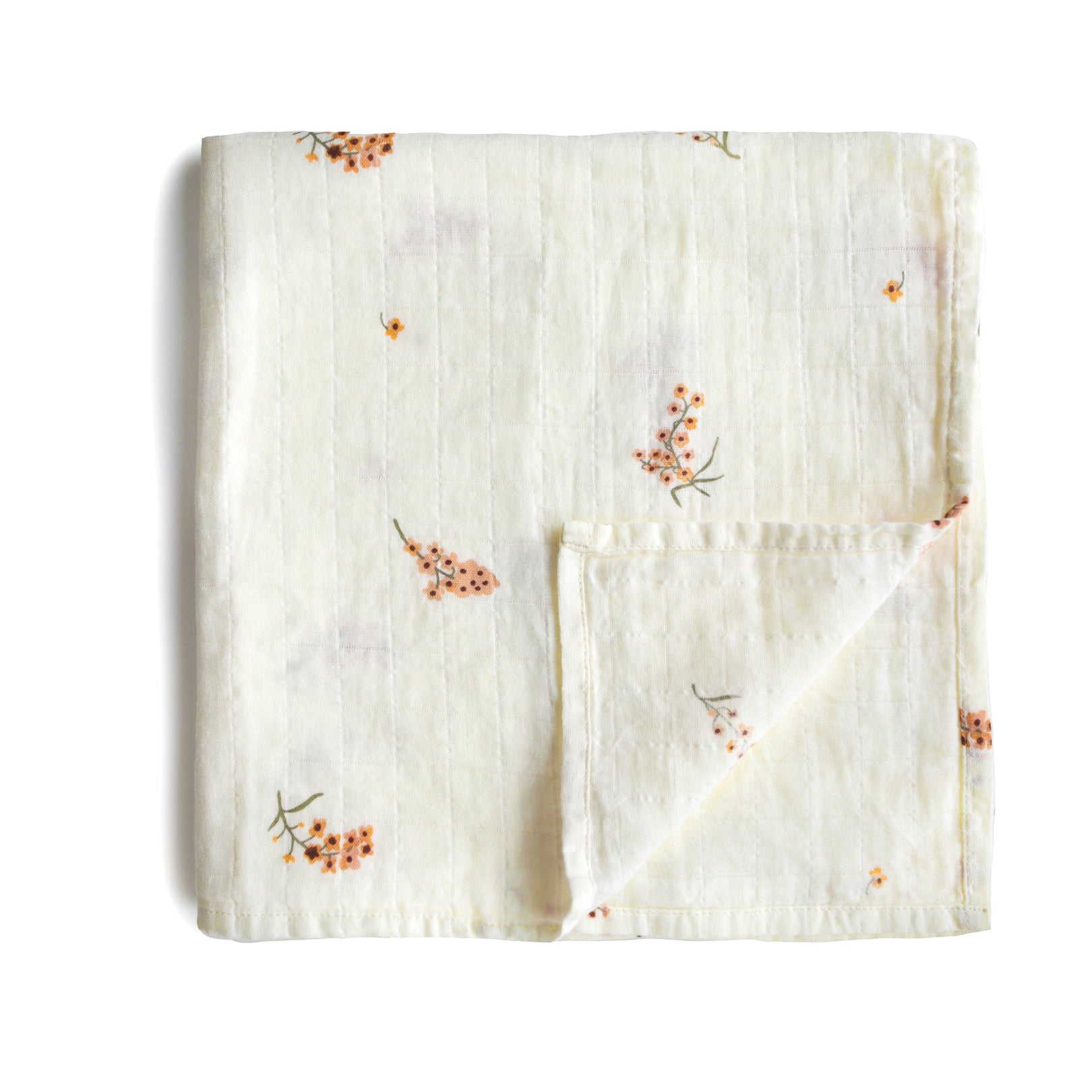 Organic Cotton Muslin Swaddle Blanket | Flowers
