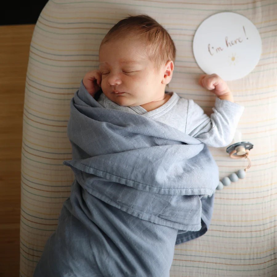 Organic Cotton Muslin Swaddle Blanket | Tradewinds